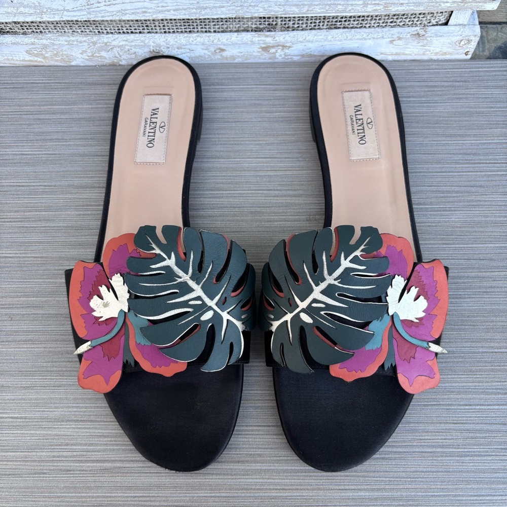 Valentino Garavani "Tropical Dream" slide sandals